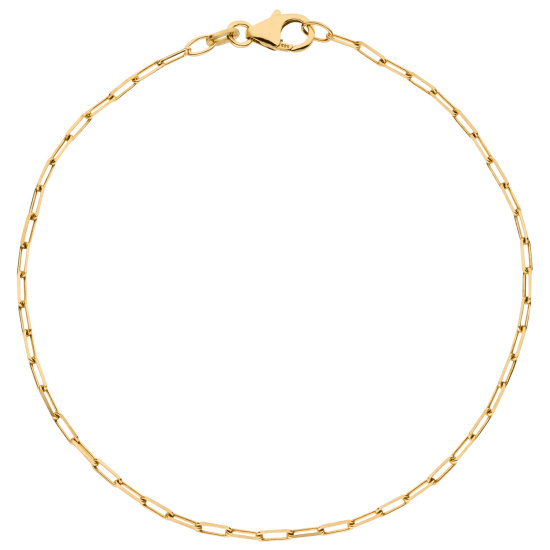 Ankerarmband weit 585 Gold Gelbgold diamantiert 19 cm