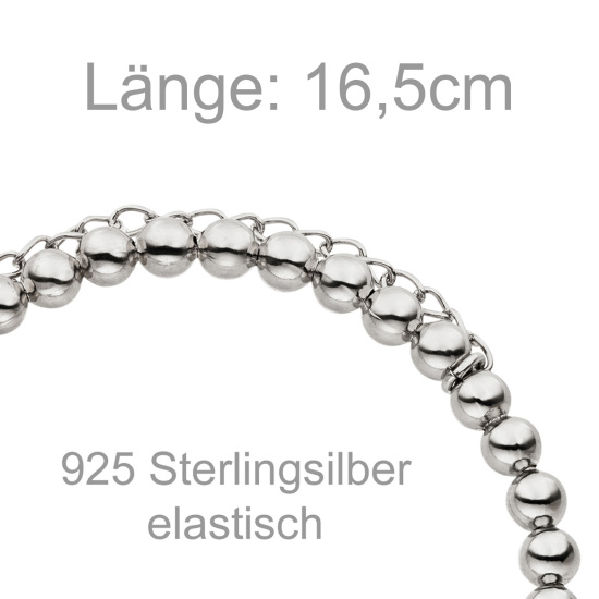 Armband Kugelarmband 925 Sterling Silber 16,5 cm