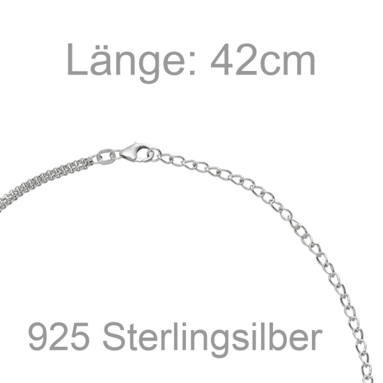 Halskette Kette 925 Sterling Silber 42 cm Silberkette Karabiner