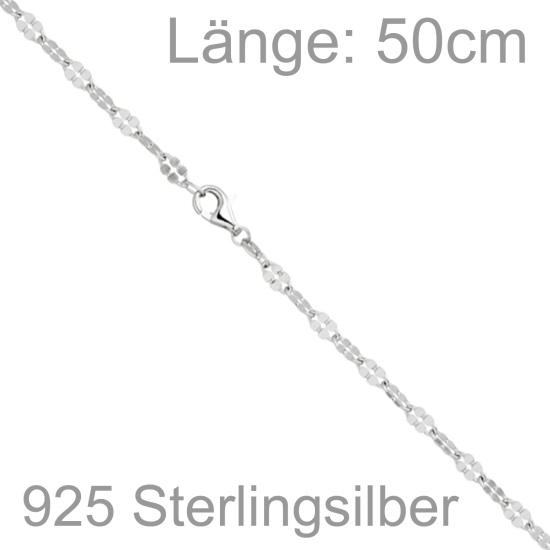 Halskette Kette 925 Sterling Silber 50 cm Silberkette Karabiner