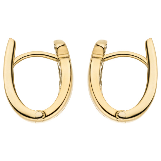 Creolen 333 Gold Gelbgold 2 Zirkonia Ohrringe Goldcreolen Goldohrringe