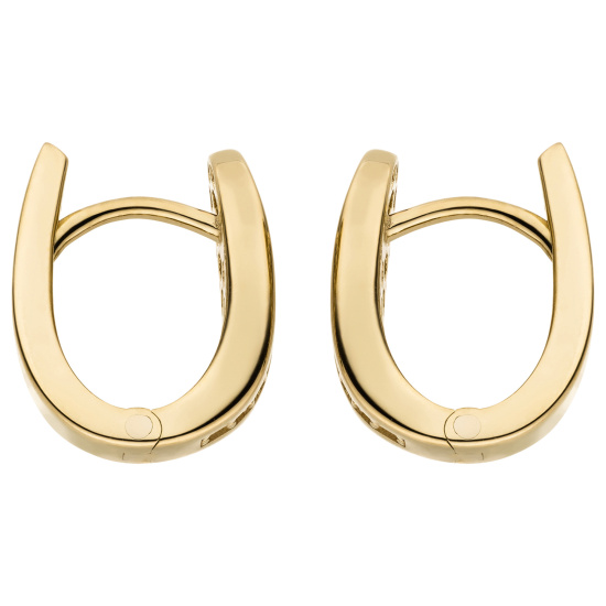 Creolen 333 Gold Gelbgold 20 Zirkonia Ohrringe Goldcreolen Goldohrringe
