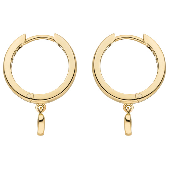Creolen Herz 333 Gold Gelbgold 2 Zirkonia Ohrringe Goldcreolen Goldohrringe