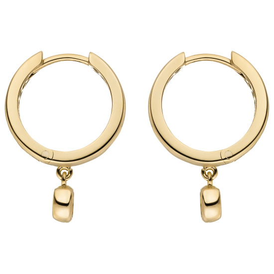 Creolen 333 Gold Gelbgold 2 Zirkonia Ohrringe Goldcreolen Goldohrringe