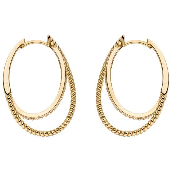 Creolen 333 Gold Gelbgold 44 Zirkonia Ohrringe Goldcreolen Goldohrringe