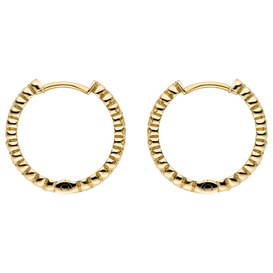 Creolen 333 Gold Gelbgold 52 Zirkonia Ohrringe Goldcreolen Goldohrringe
