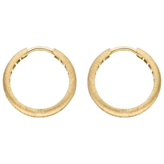 Creolen 333 Gold Gelbgold mattiert Ohrringe Goldcreolen Goldohrringe