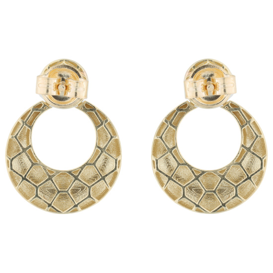 Ohrstecker 333 Gelbgold mattiert diamantiert