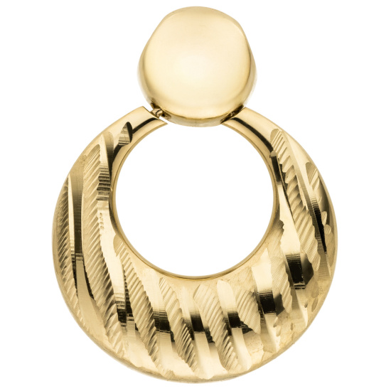 Anhänger 333 Gold Gelbgold mattiert diamantiert Goldanhänger