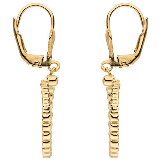 Ohrhänger 333 Gold Gelbgold 12 Zirkonia Ohrringe Boutons Goldohrringe