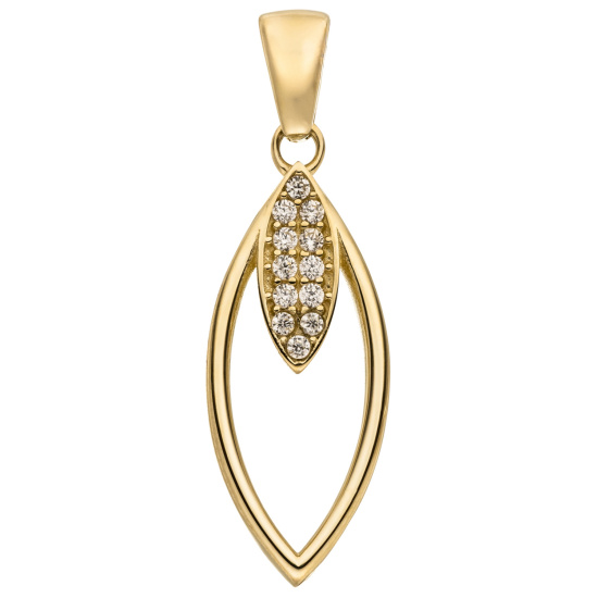 Anhänger 333 Gold Gelbgold 12 Zirkonia Goldanhänger