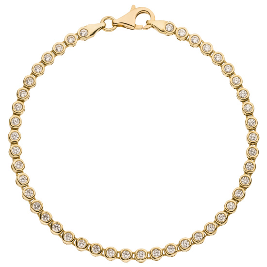 Armband 333 Gold Gelbgold 45 Zirkonia 19 cm Goldarmband
