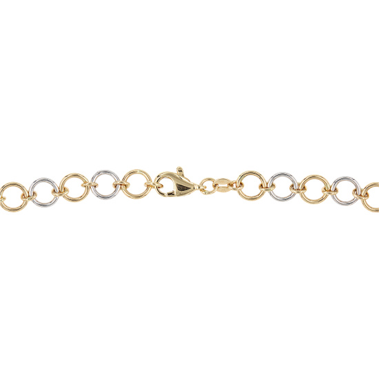 Armband 585 Gold Gelbgold Weißgold bicolor 19 cm