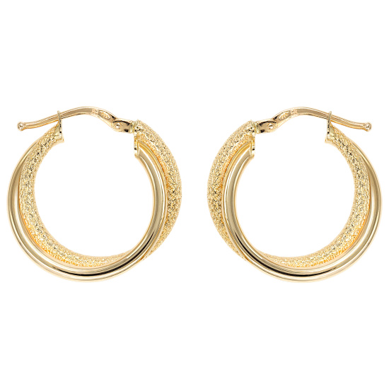 Creolen 585 Gold Gelbgold Ohrringe Goldcreolen Goldohrringe