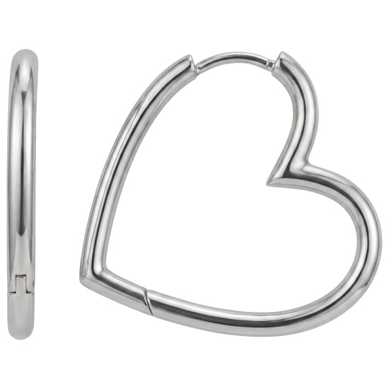 Creolen Herz 925 Sterling Silber Ohrringe