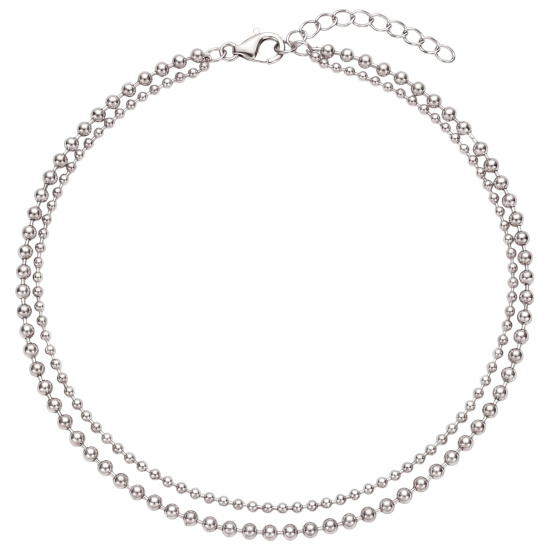 Collier Halskette Kugeln 925 Sterling Silber 44 cm Silberkette