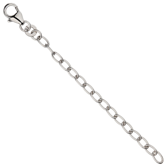 Verlängerungskette 333 Weißgold 7 cm Karabiner