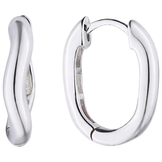 Creolen geschwungen 925 Sterling Silber Ohrringe