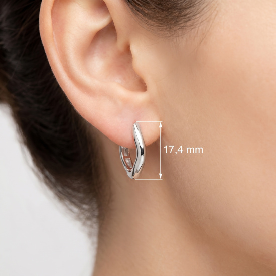 Creolen geschwungen 925 Sterling Silber Ohrringe
