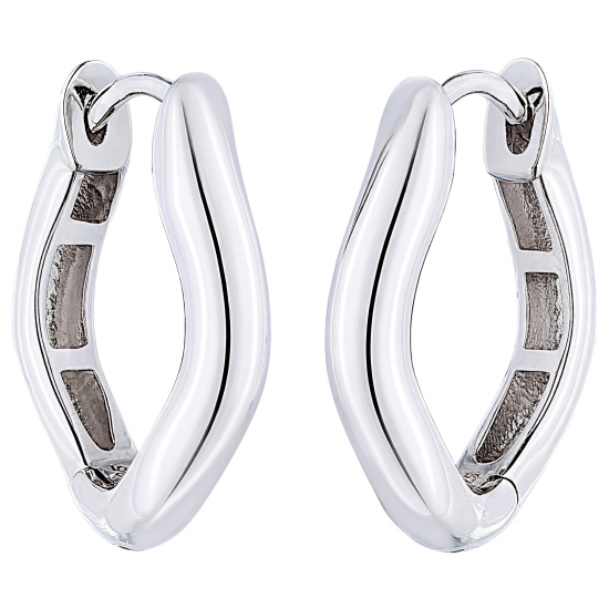 Creolen geschwungen 925 Sterling Silber Ohrringe