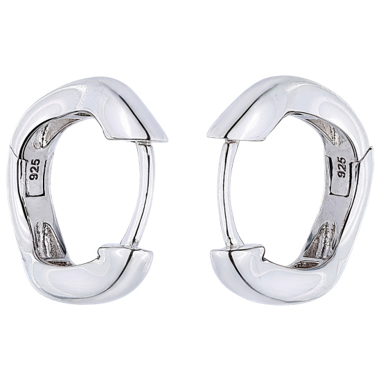 Creolen geschwungen 925 Sterling Silber Ohrringe