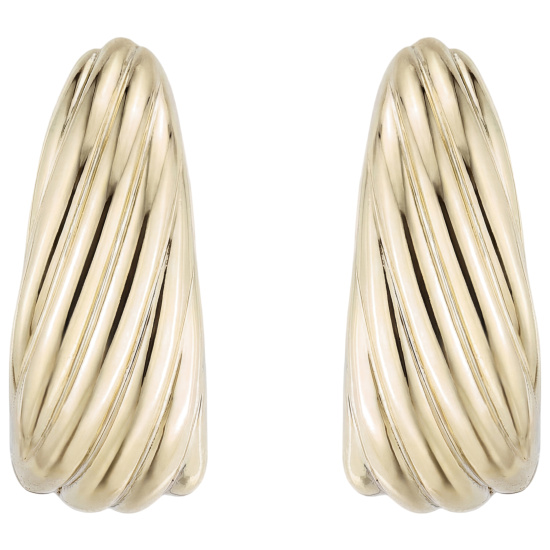 Creolen 925 Sterling Silber vergoldet Ohrringe