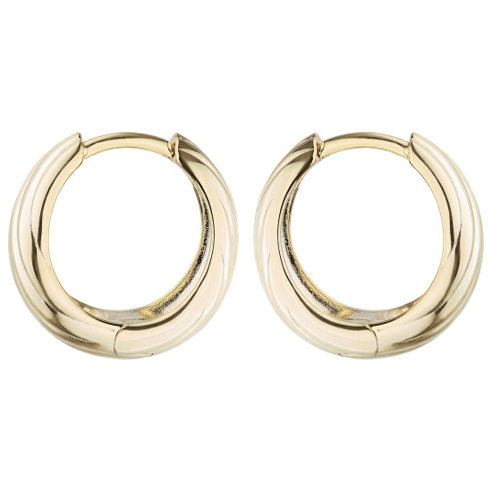 Creolen 925 Sterling Silber vergoldet Ohrringe