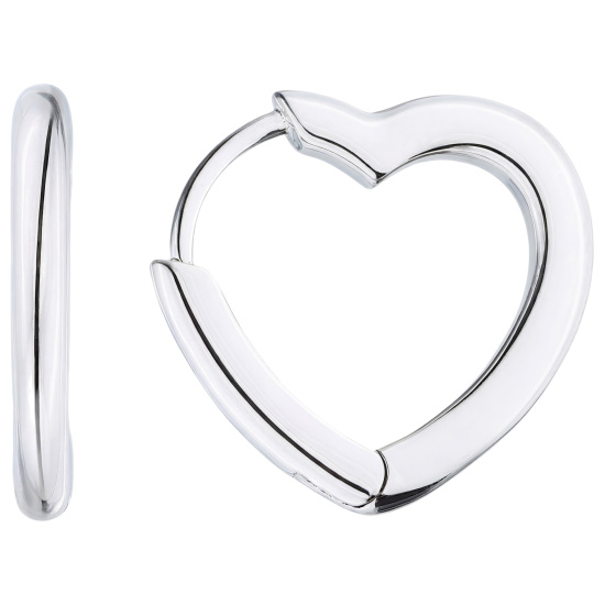 Creolen Herz 925 Sterling Silber Ohrringe