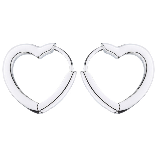 Creolen Herz 925 Sterling Silber Ohrringe