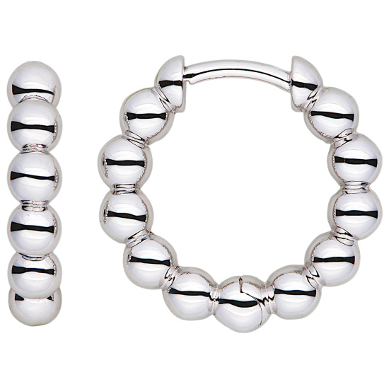 Creolen Kugeln 925 Sterling Silber Ohrringe