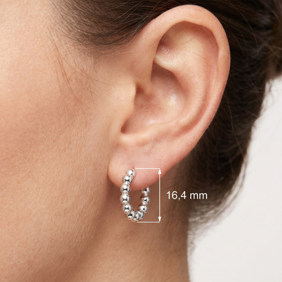 Creolen Kugeln 925 Sterling Silber Ohrringe