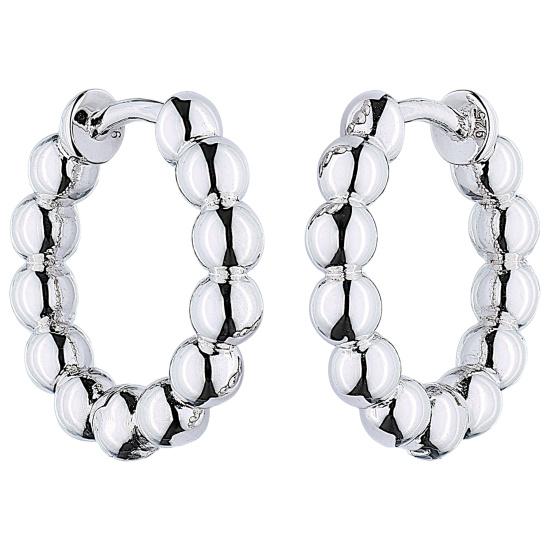 Creolen Kugeln 925 Sterling Silber Ohrringe