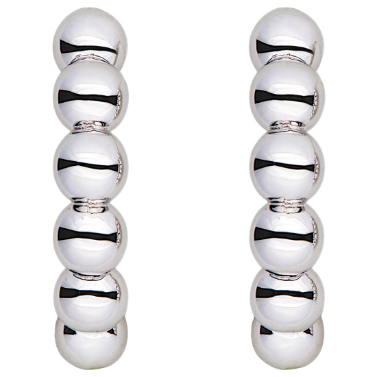 Creolen Kugeln 925 Sterling Silber Ohrringe