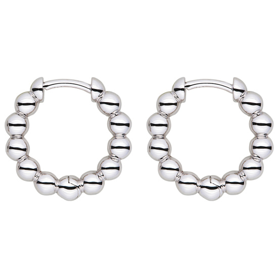 Creolen Kugeln 925 Sterling Silber Ohrringe