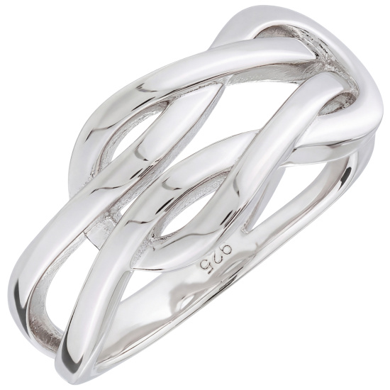 Damen Ring Schlaufe 925 Sterling Silber Silberring