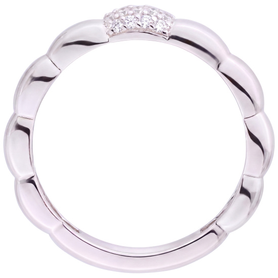 Damen Ring 925 Sterling Silber 18 Zirkonia Silberring