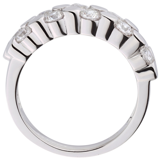 Damen Ring 925 Sterling Silber 10 Zirkonia Silberring