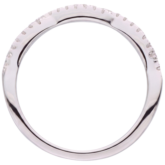 Damen Ring geflochten 925 Sterling Silber 40 Zirkonia Silberring