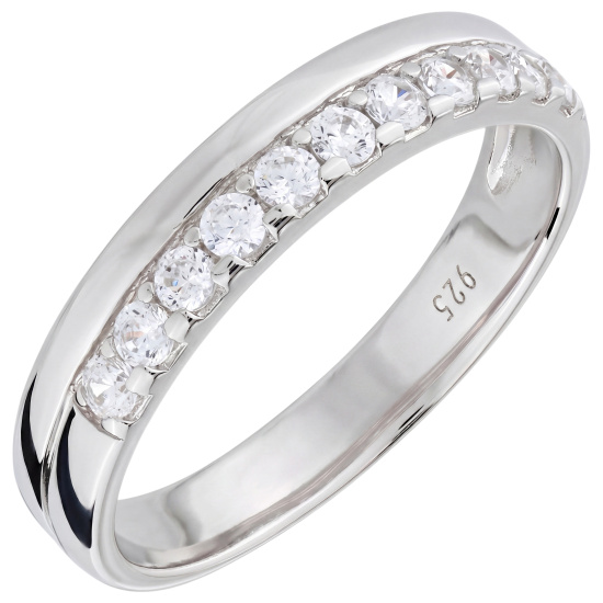 Damen Ring 925 Sterling Silber 11 Zirkonia Silberring