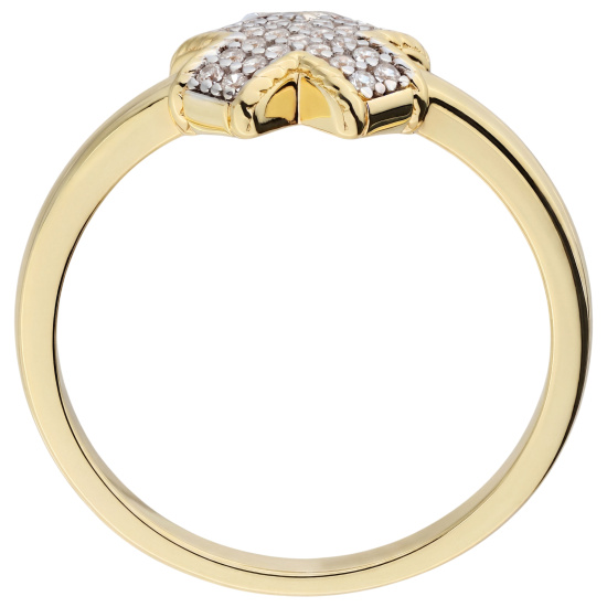 Damen Ring 925 Sterling Silber vergoldet 28 Zirkonia Silberring