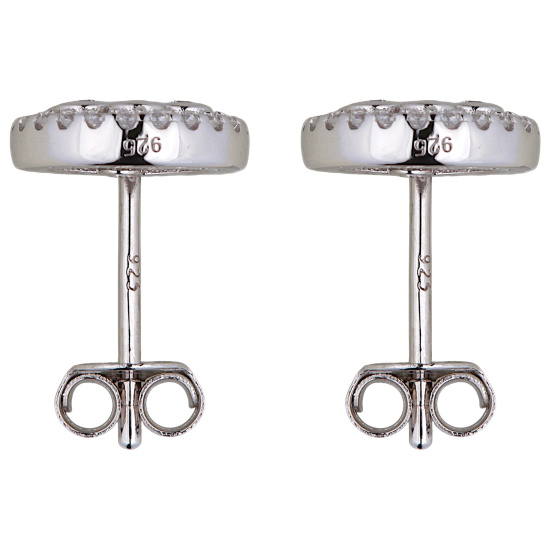 Ohrstecker Kreis 925 Sterling Silber 56 Zirkonia