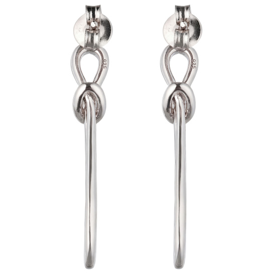 Ohrhänger Schlaufe 925 Sterling Silber 70 Zirkonia
