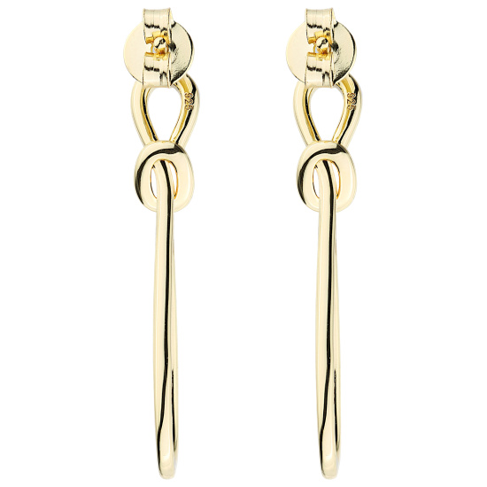 Ohrhänger Schlaufe 925 Sterling Silber vergoldet 70 Zirkonia