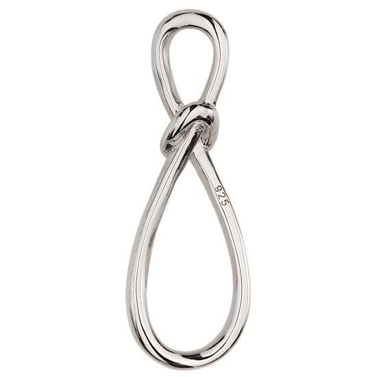 Anhänger Schleife 925 Sterling Silber 26 Zirkonia Silberanhänger