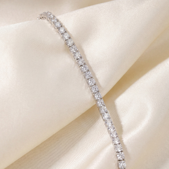 Armband Tennisarmband 925 Sterling Silber 84 Zirkonia 19 cm