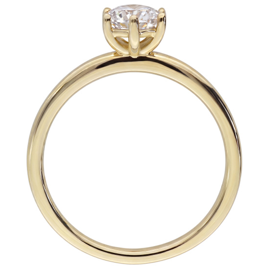 Damen Ring Solitär 585 Gelbgold 1 Lab-Grown-Diamant Brillant 0,50 ct.