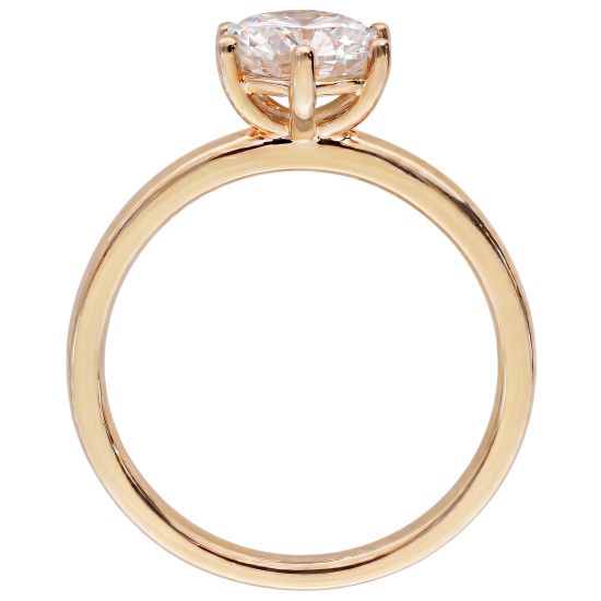 Damen Ring Solitär 585 Gelbgold 1 Lab-Grown-Diamant Brillant 1,0 ct.