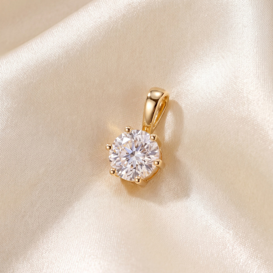 Anhänger Solitär 585 Gelbgold 1 Lab-Grown-Diamant Brillant 0,50 ct