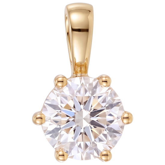 Anhänger Solitär 333 Gelbgold 1 Lab-Grown-Diamant Brillant 1,0 ct