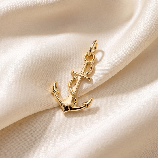 Anhänger Anker 925 Sterling Silber vergoldet